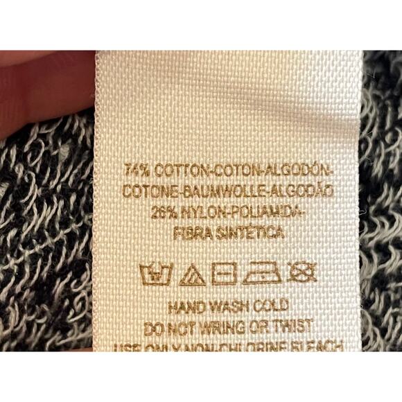 Free People Intimately Cotton Blend Navy Gray Long Hoodie Tie / Lace Up Neck, XS - Picture 8 of 11